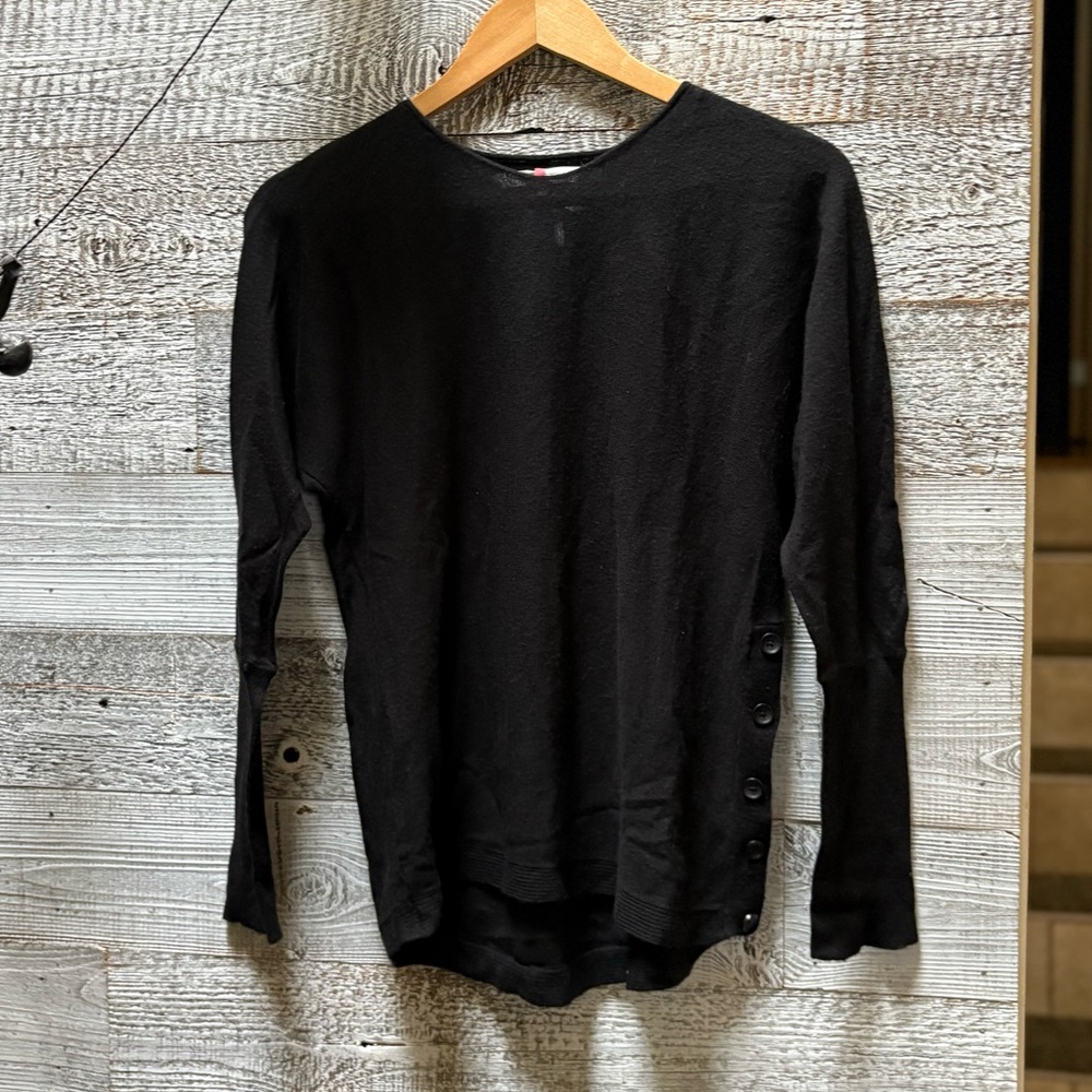 🏷 Max Studio | 100% EF Merino Wool Long-Sleeved Sweater - Women's L, Black